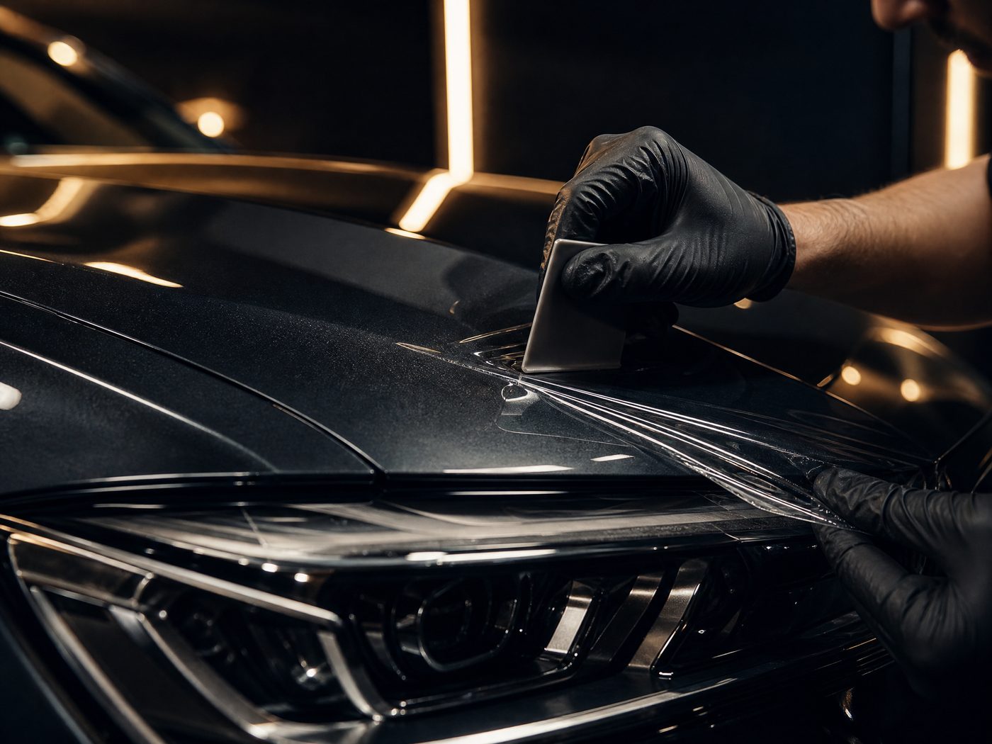 Precision Rodim PPF installation on a dark luxury vehicle